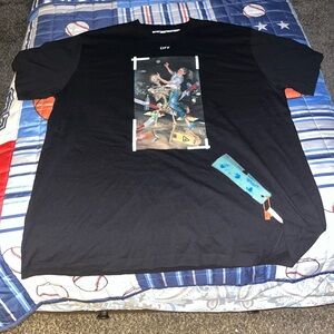 Off-White Medium (OVERSIZED) Pascal Arrows Black Tee Virgil Skeleton